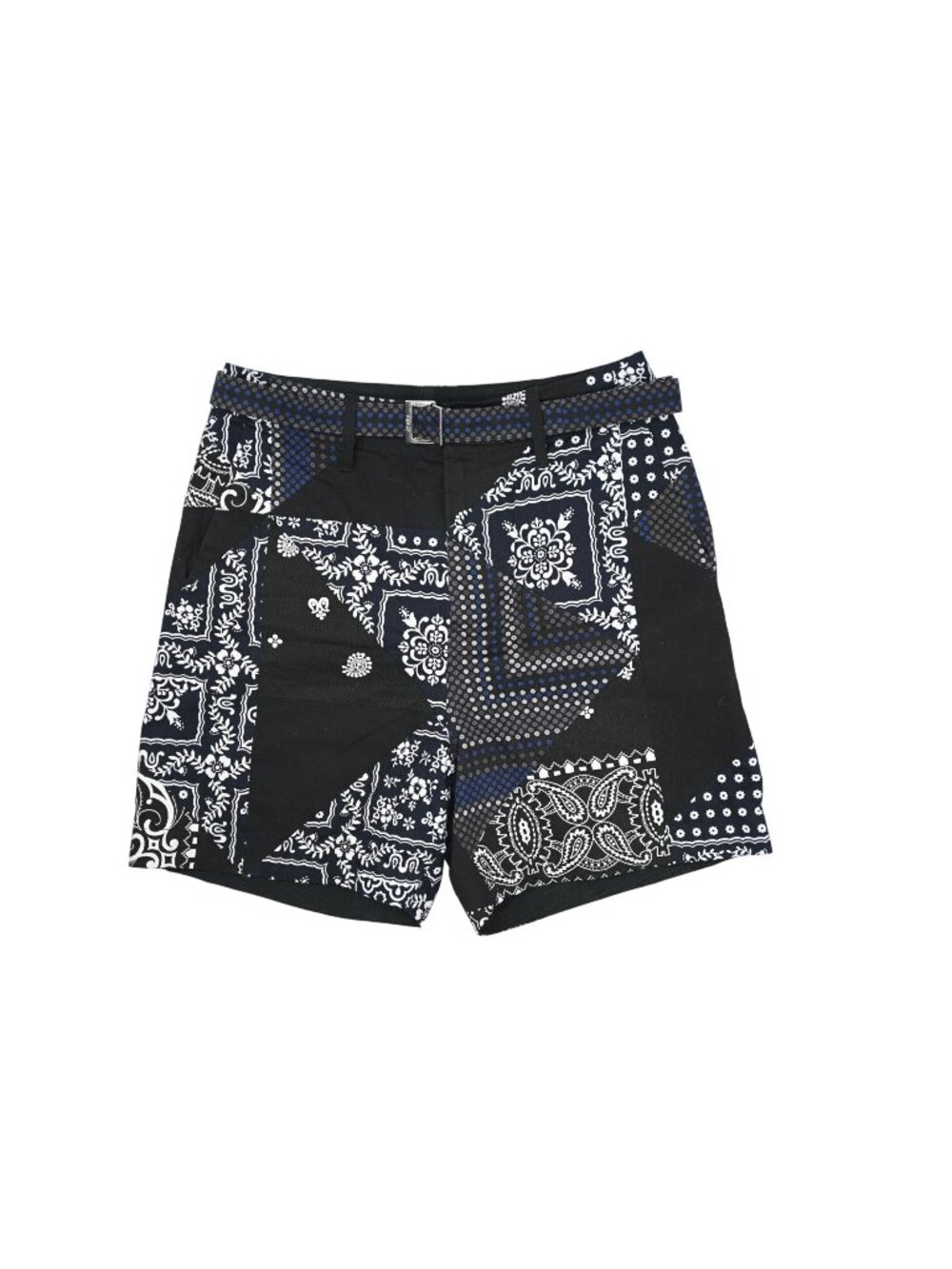 Sacai Hank Willis Thomas Archive Bandana Print Shorts in Blue